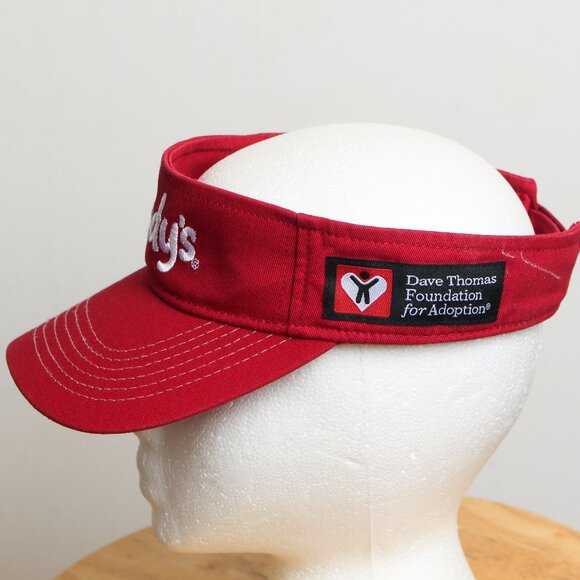 Wendys Employee Visor Mens Red OS - Picture 2 of 7